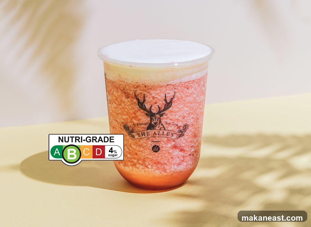 Strawberry Smoothie with Nutri-Grade Label