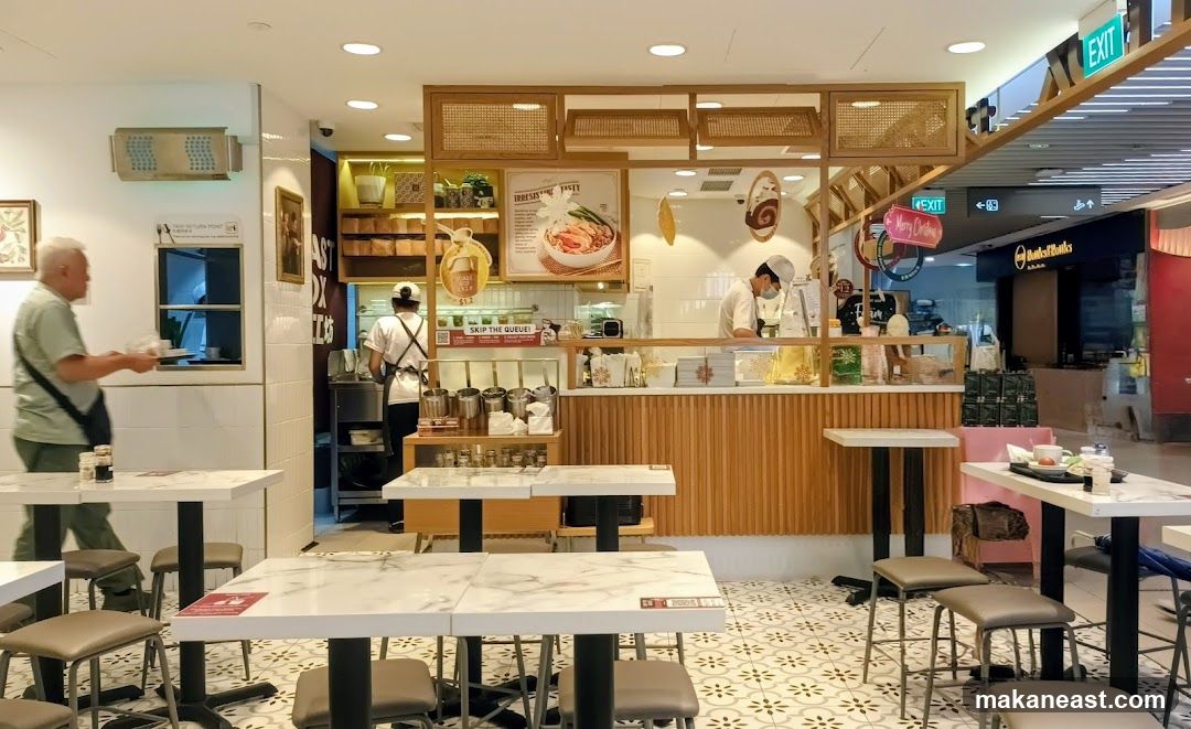 Restaurant Interior with Seating and Counter