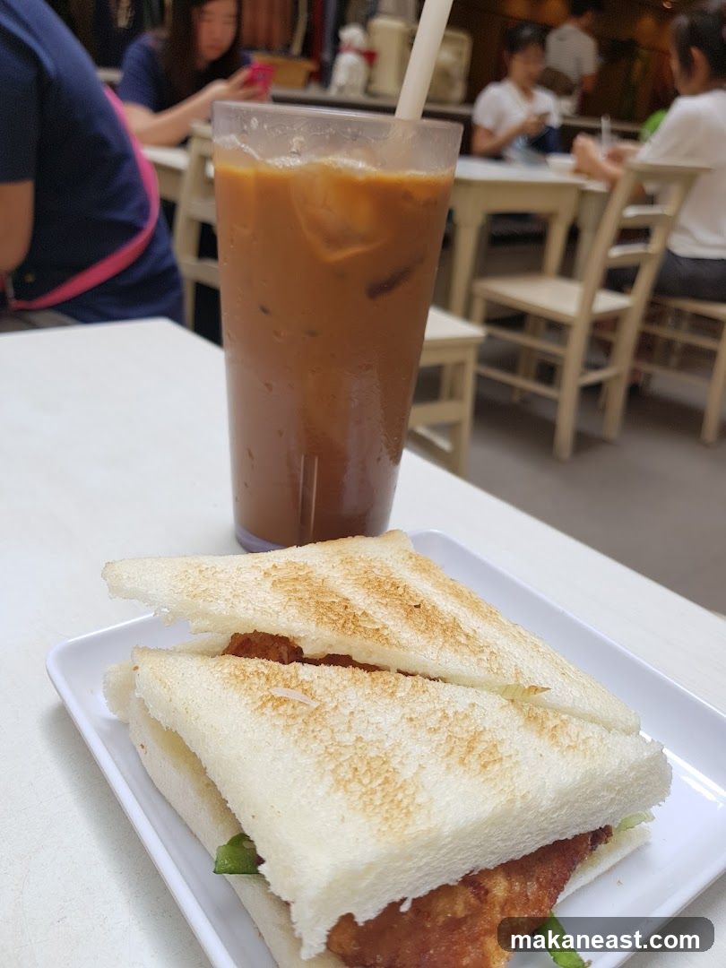 Sandwich and Iced Coffee