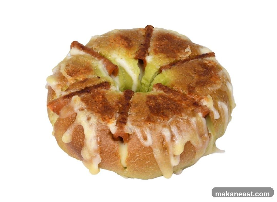 Savory Bagel with Cheese and Filling