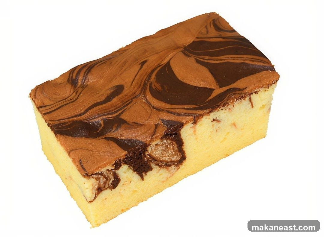 Marbled Chocolate Cake Slice