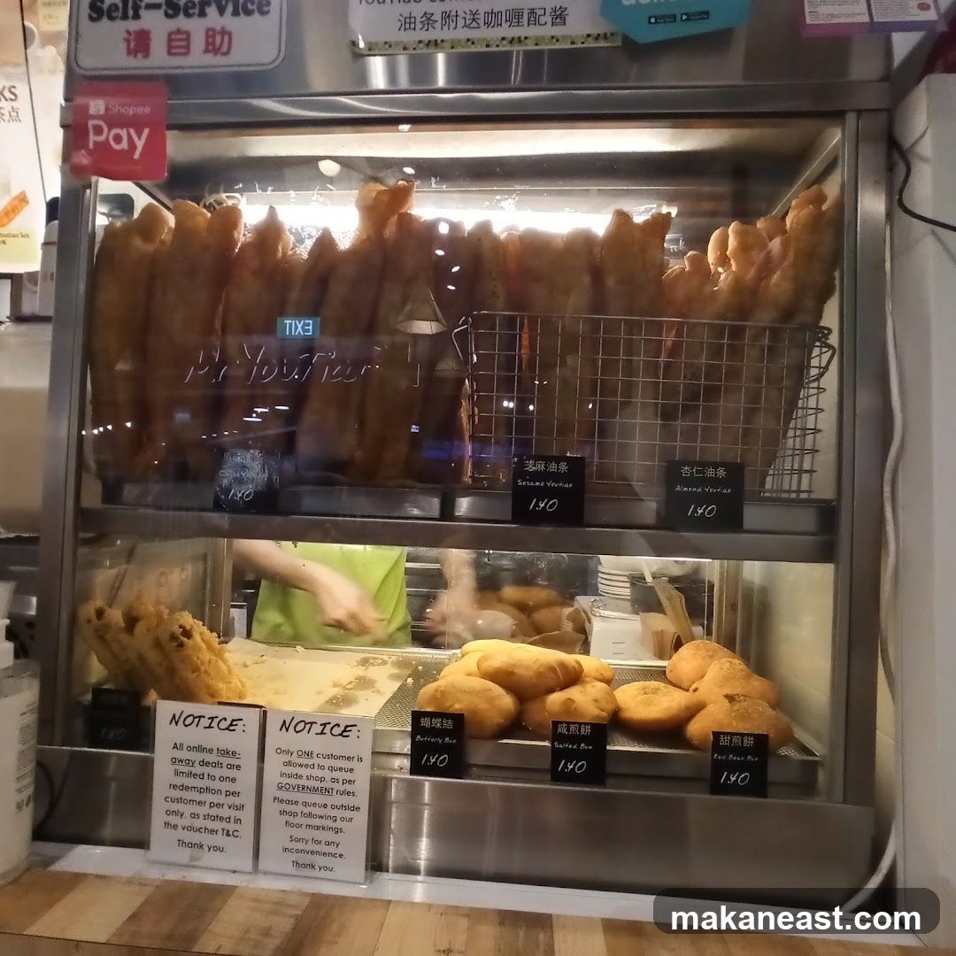 Fried Dough Sticks and Buns Display
