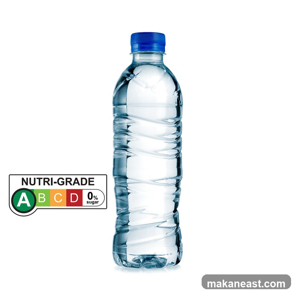 Bottle of Water with Nutri-Grade Label