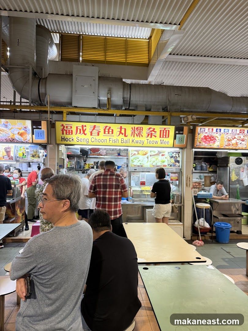 Food Stall with Customers