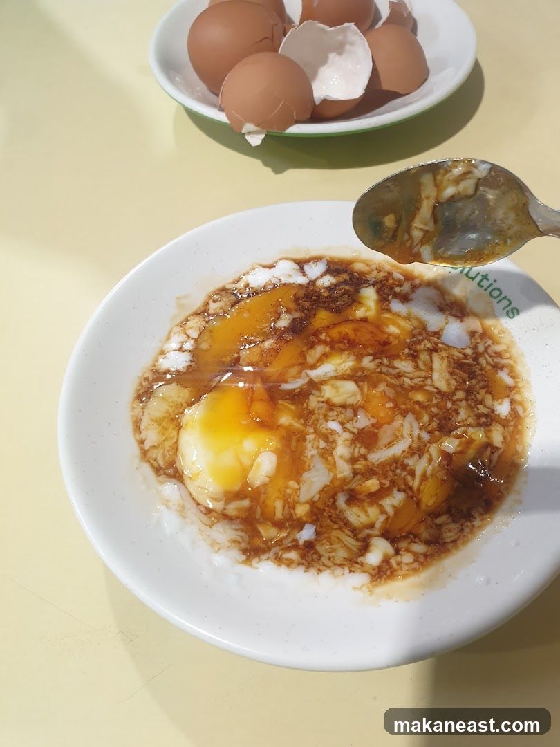 Soft-boiled eggs with soy sauce