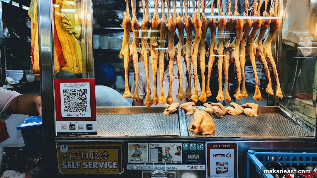 Hanging Poultry and Self-Service Sign