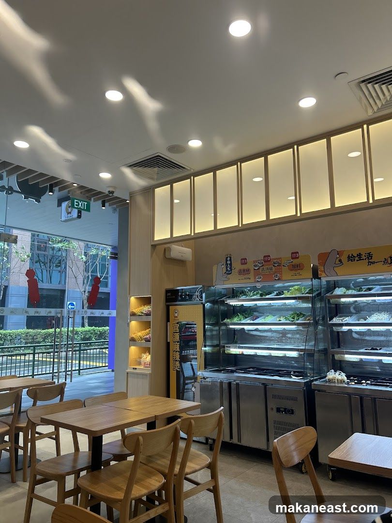 Restaurant Interior with Displayed Ingredients
