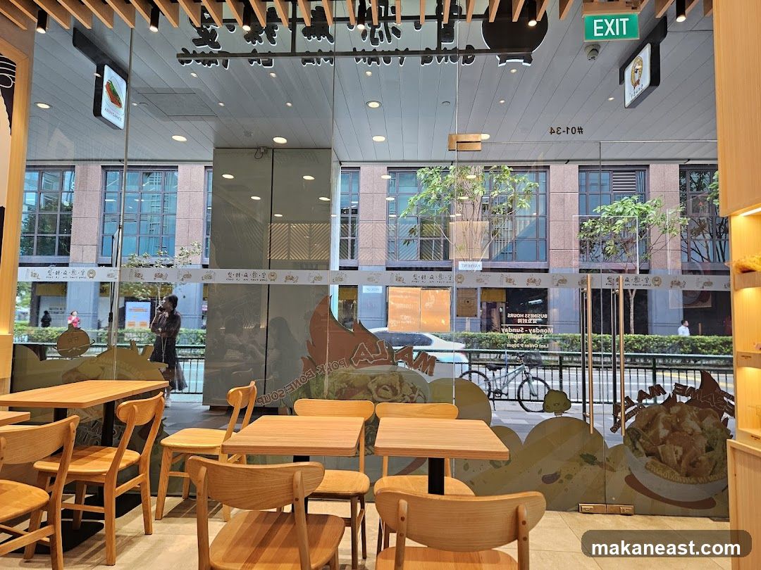 Restaurant Interior with Outdoor View