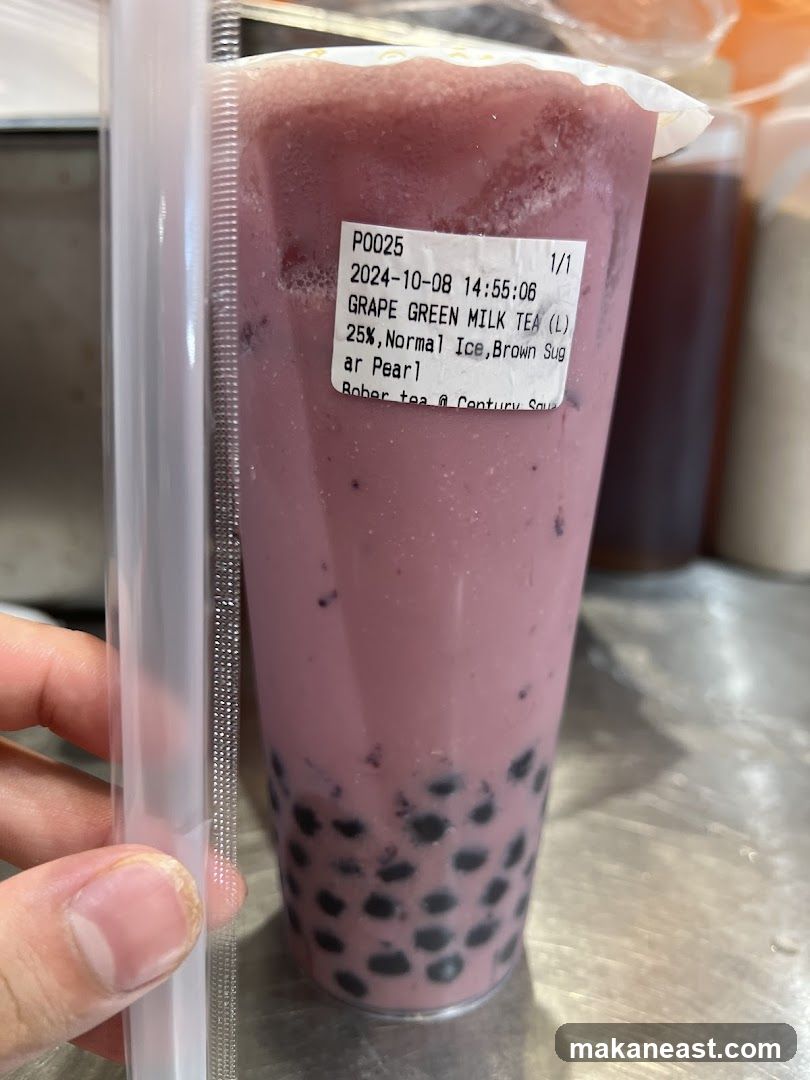 Grape Green Milk Tea