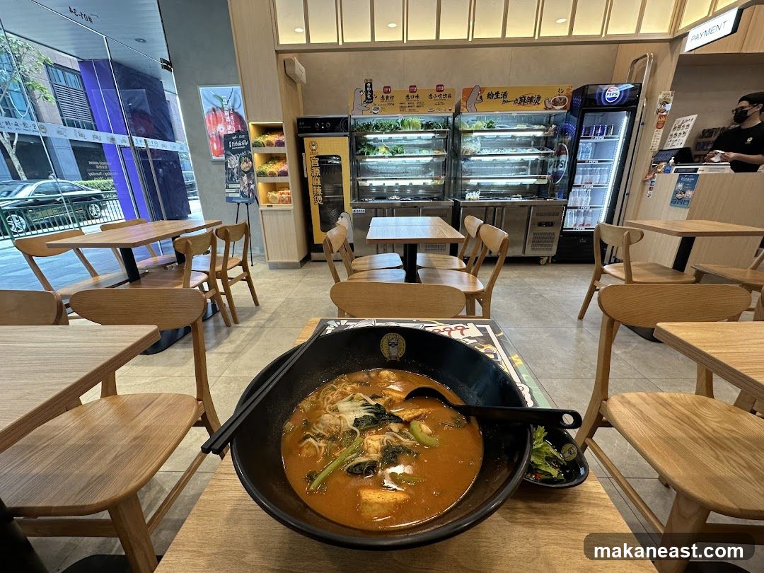 Restaurant Interior with Food