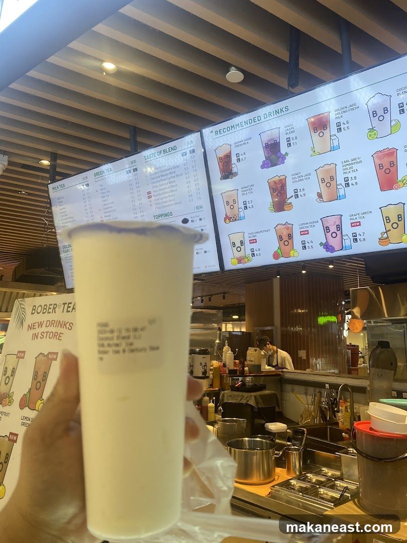 Boba Tea Shop Menu and Drink