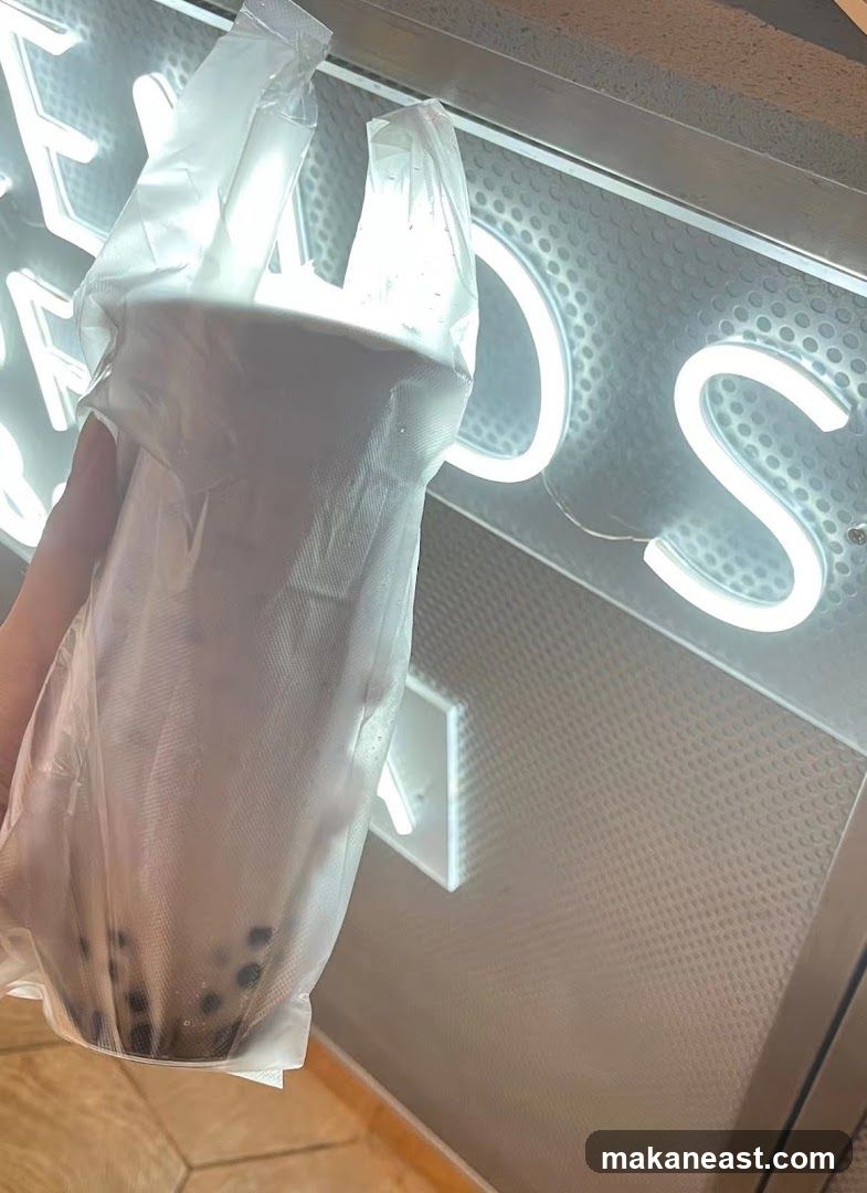 Bubble Tea in Plastic Bag
