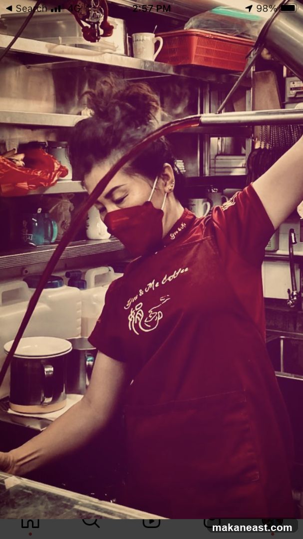 Barista preparing a drink
