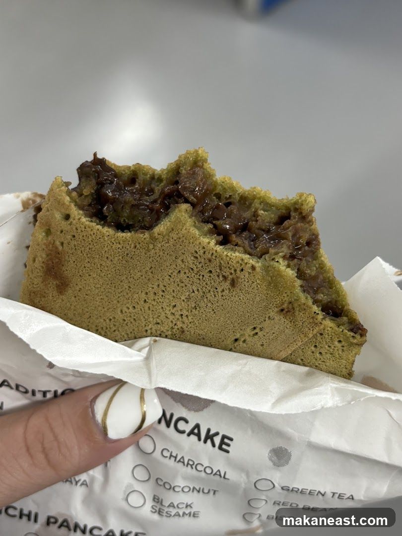 Matcha Pancake with Red Bean Filling