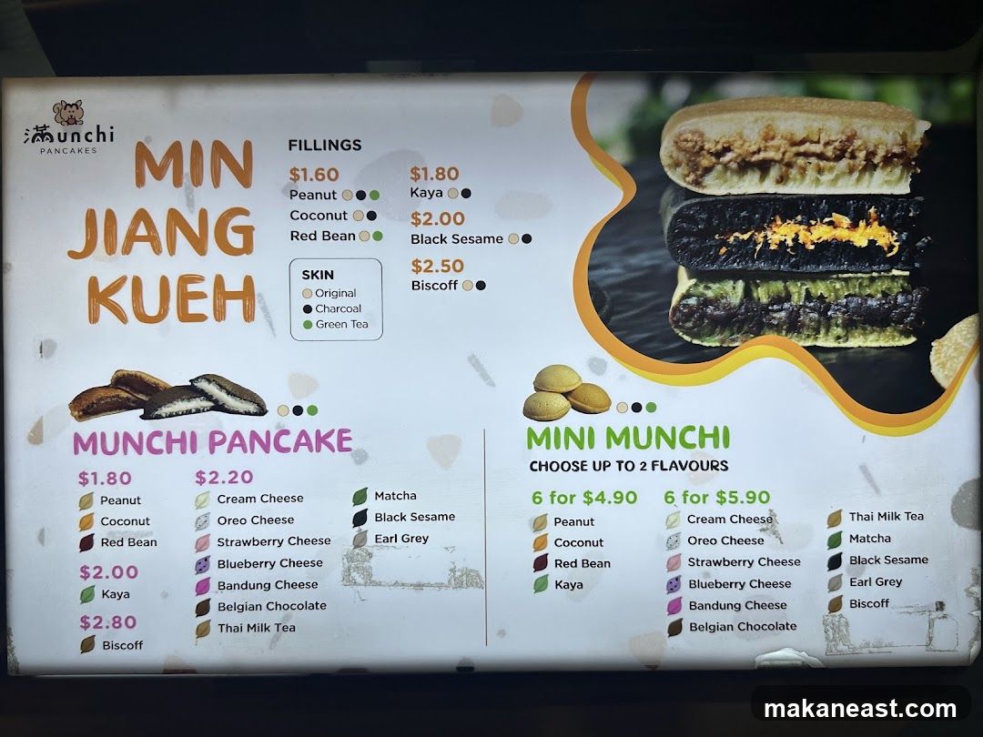 Munchi Pancakes Menu