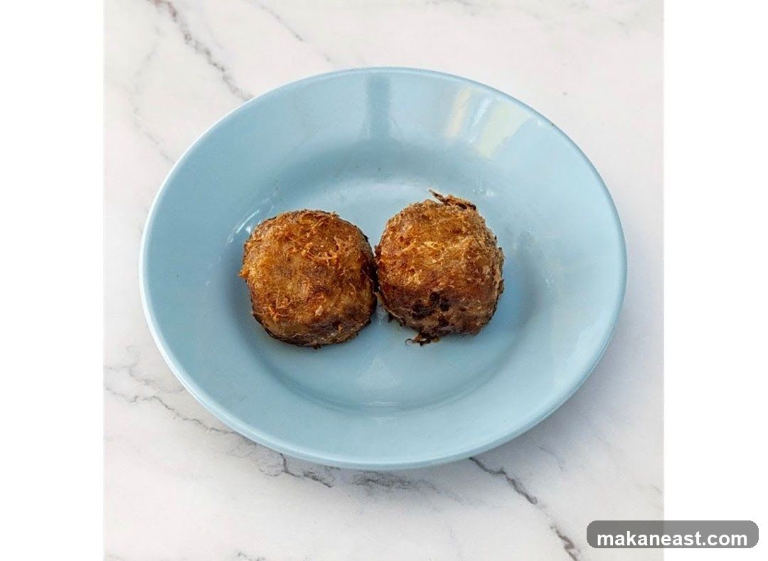 Two Fried Balls on a Plate