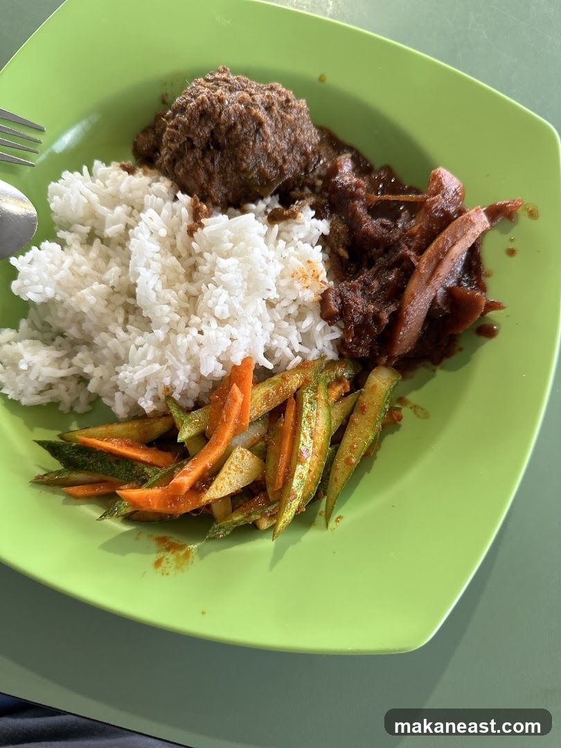 Plate of Rice with Meat and Vegetables