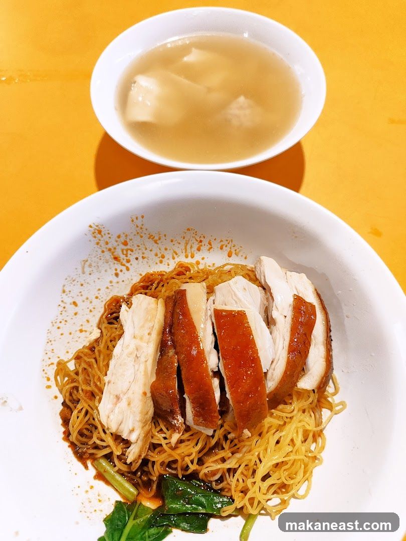 Noodles with Roasted Meat and Soup