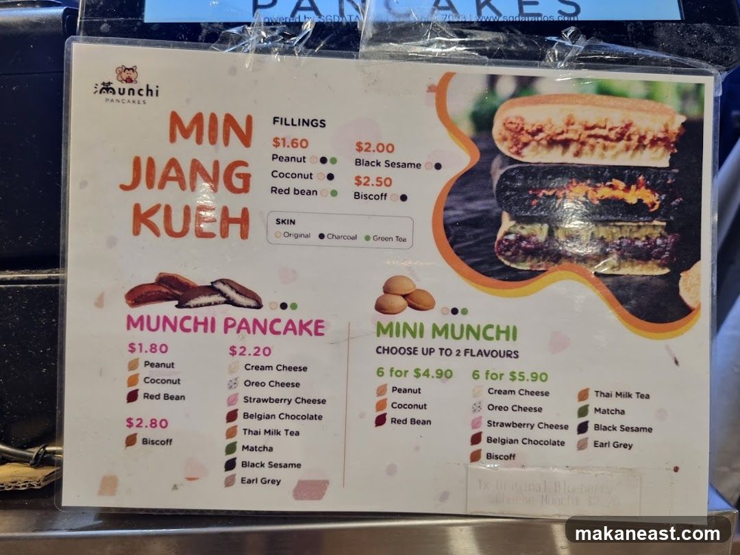 Munchi Pancakes Menu