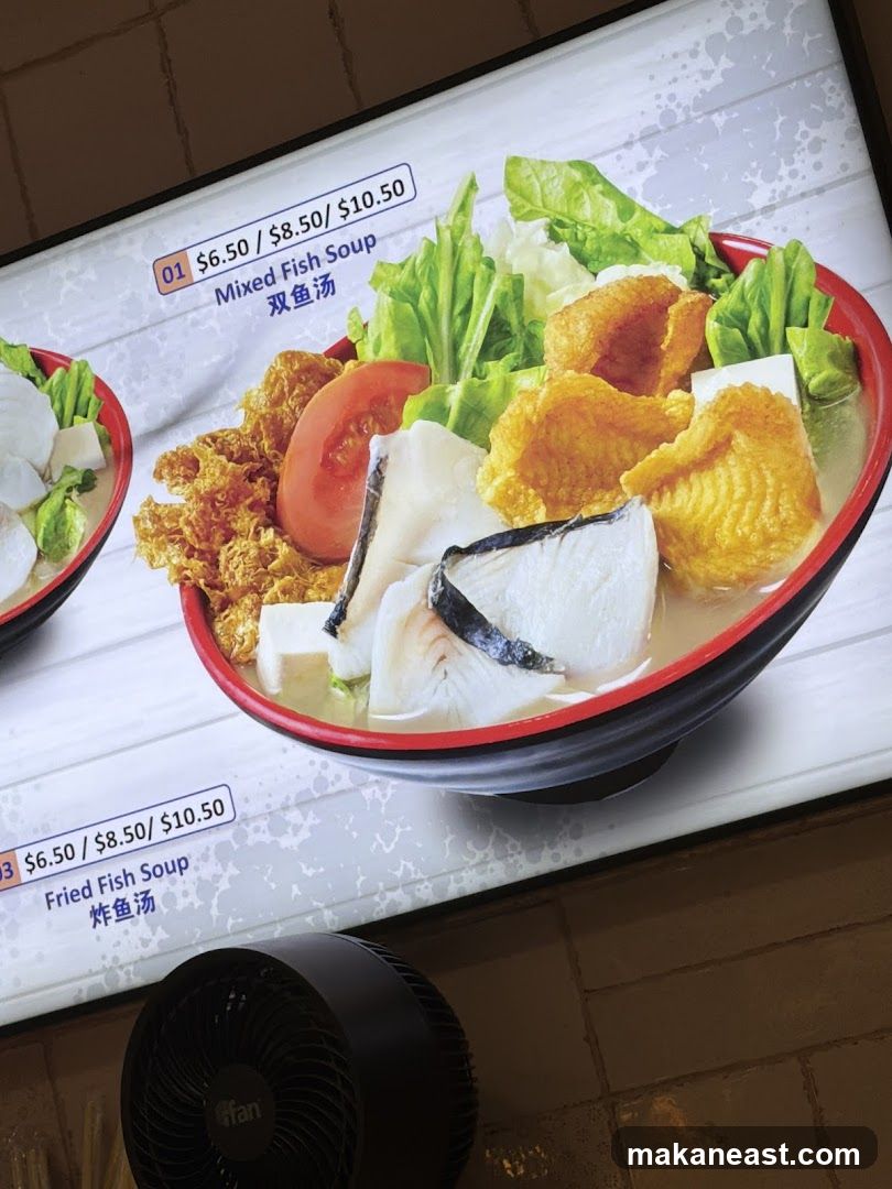 Fish Soup Menu