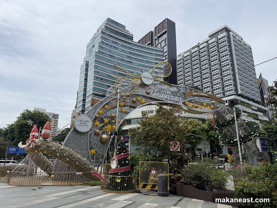 Christmas decorations on Orchard Road
