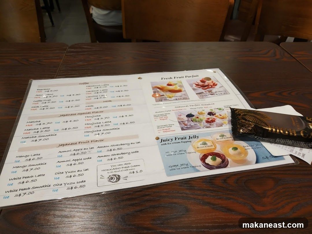 Cafe Menu