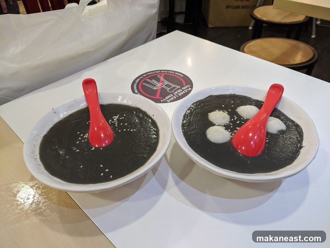 Black Sesame Soup with Mochi