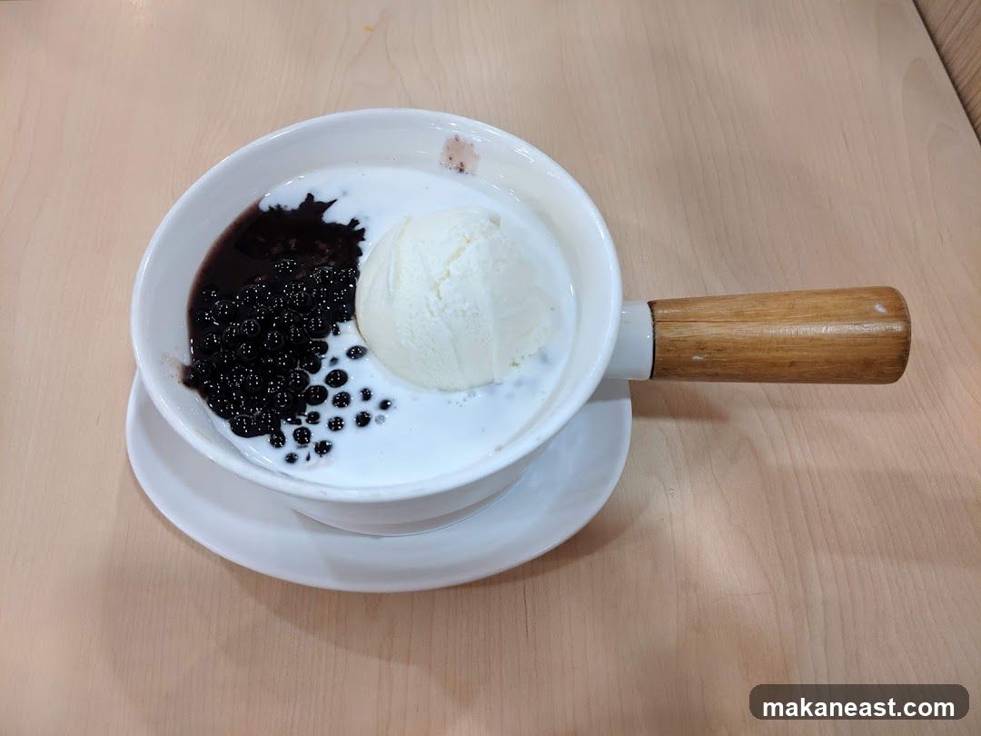 Dessert with Ice Cream and Boba
