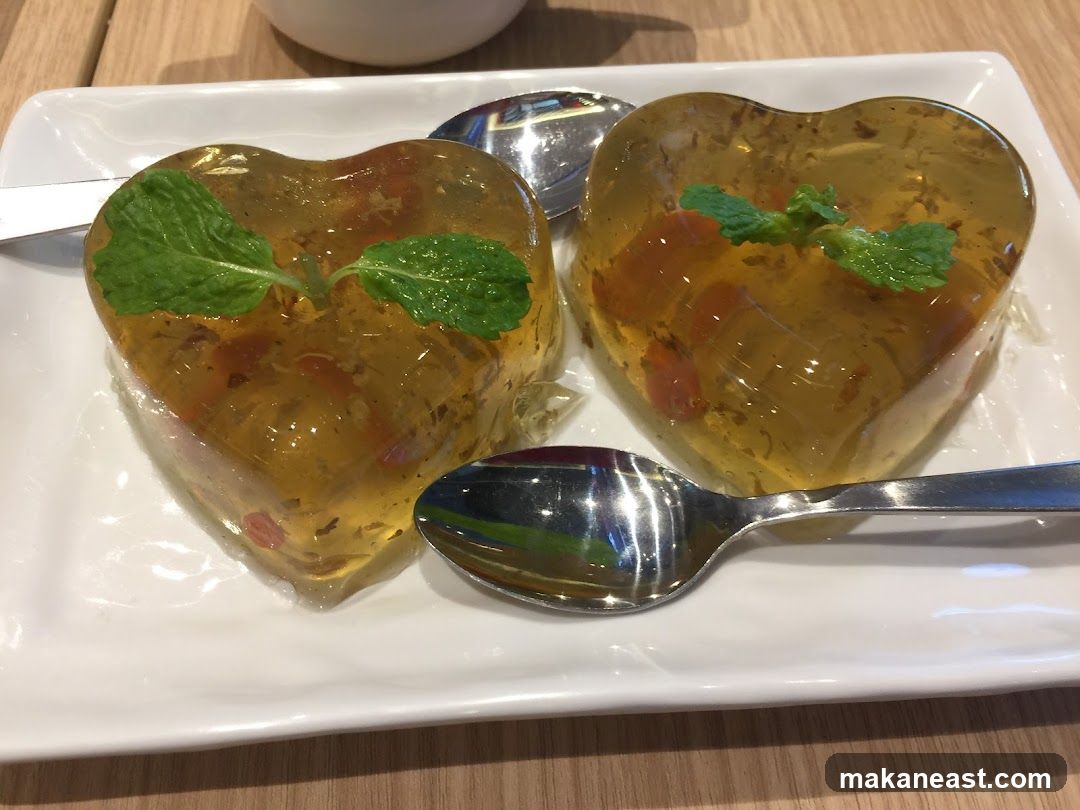 Heart-shaped Jellies with Mint