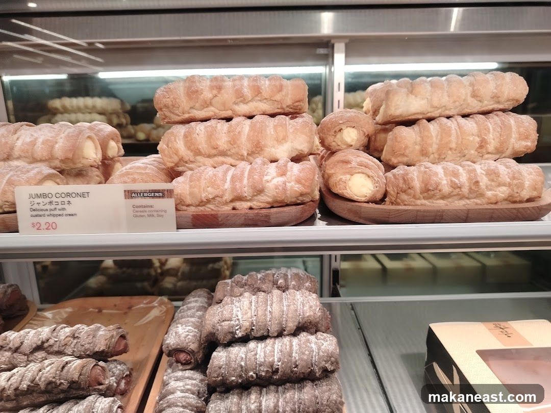 Pastries in a Display Case