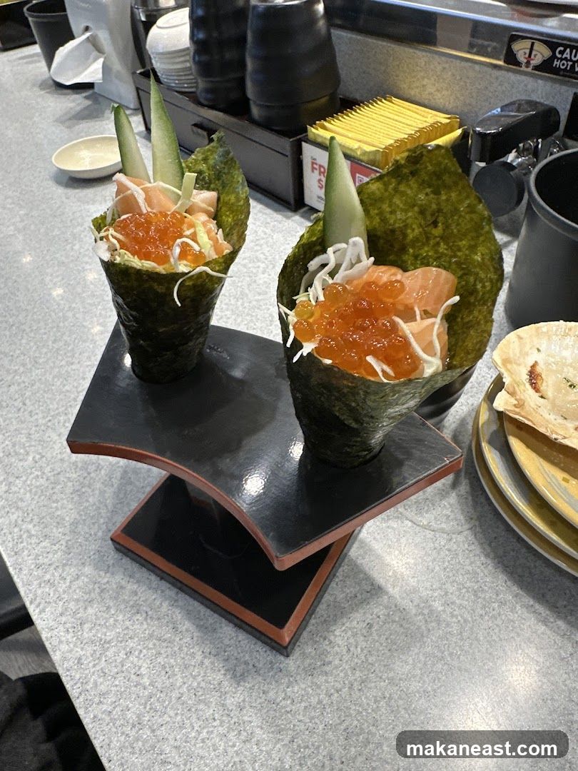 Salmon and Roe Hand Rolls