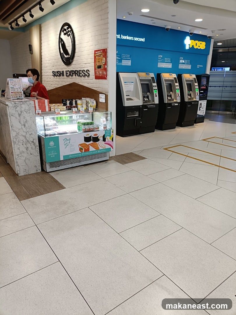 Sushi Express and POSB ATMs
