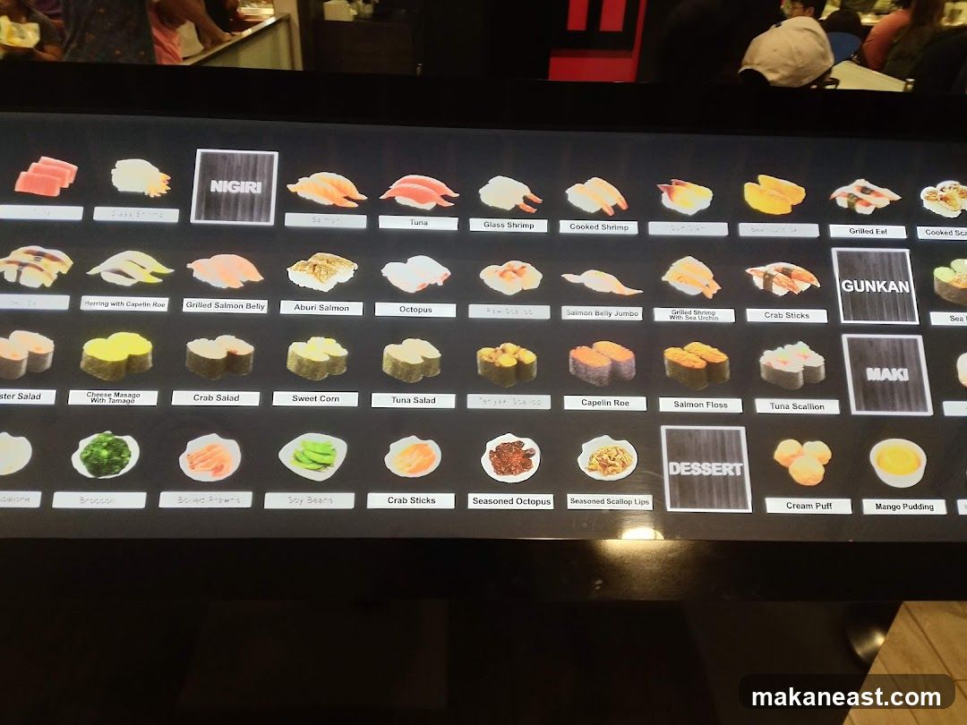 Sushi Menu