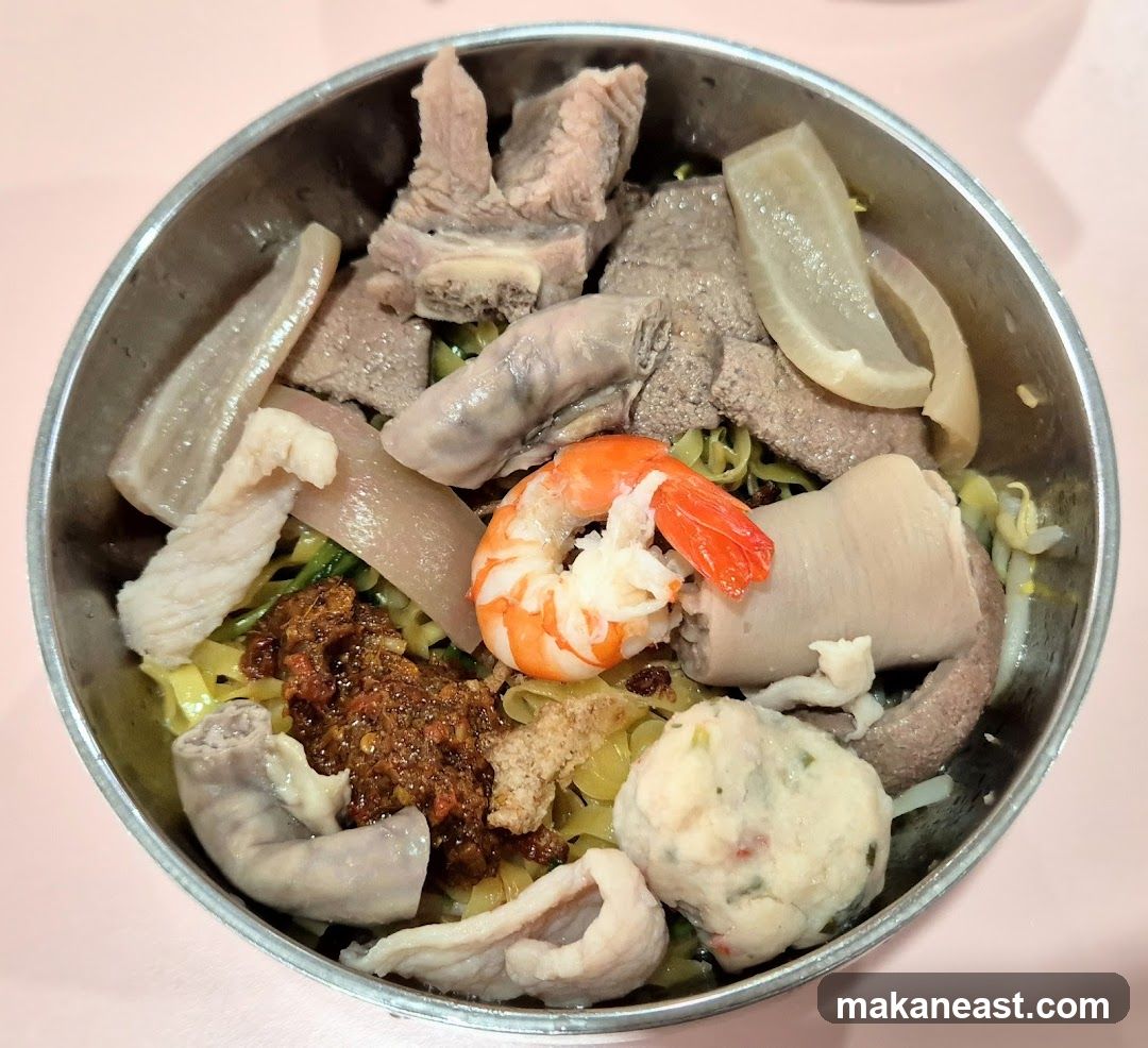 Noodle Bowl with Assorted Meats and Shrimp