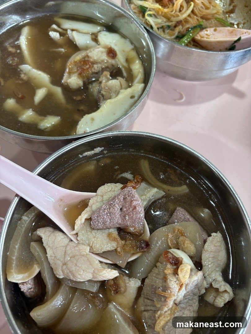 Bowls of Soup and Noodles
