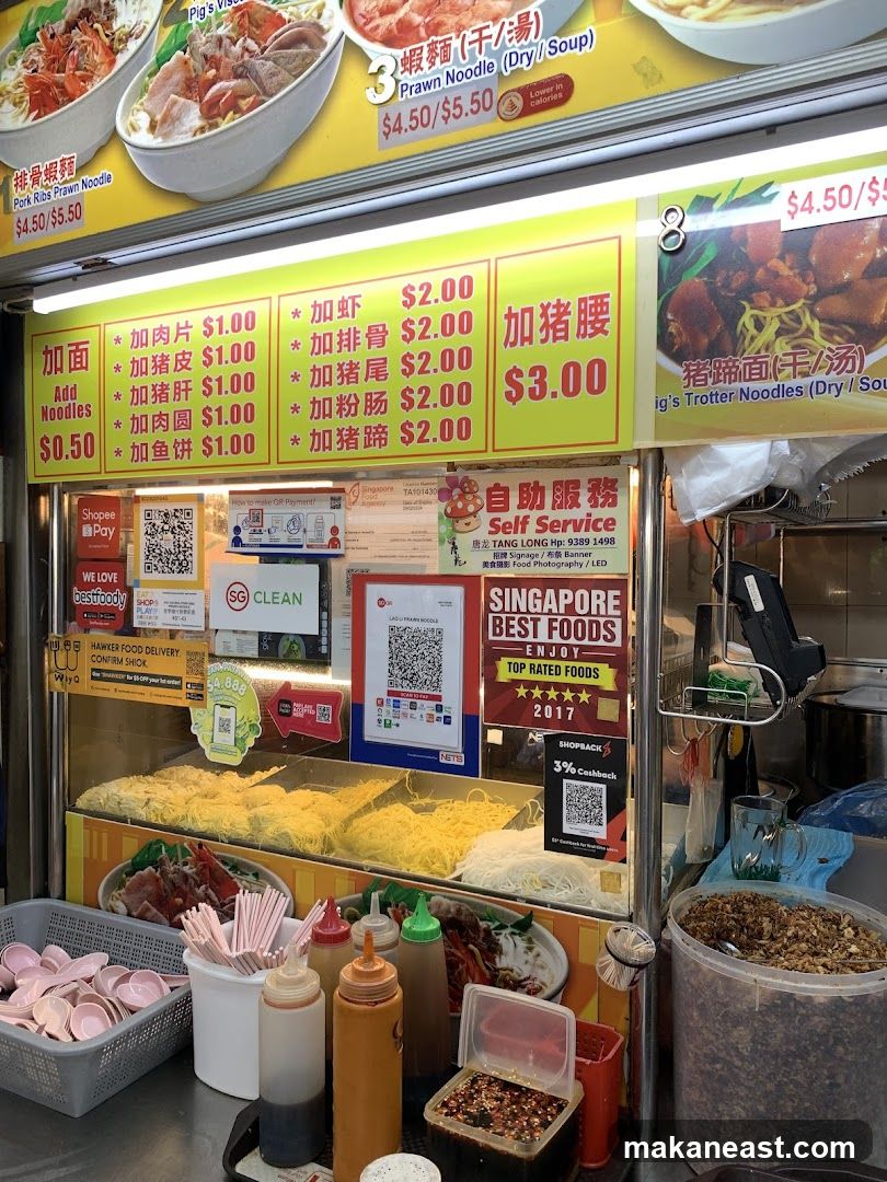 Noodle Stall Menu and Offerings