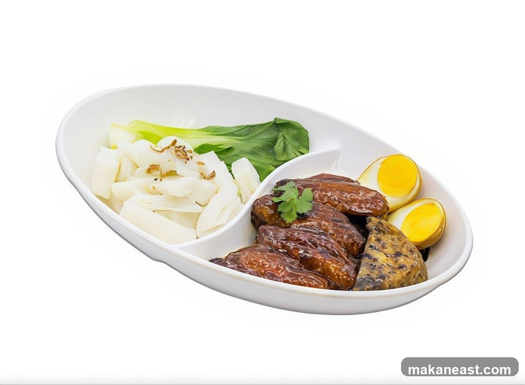 Braised Chicken Wings with Rice Noodles and Eggs