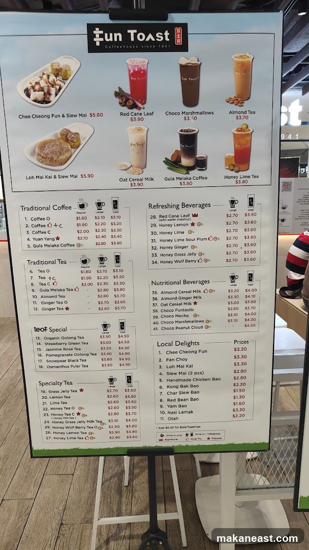 Fun Toast Menu