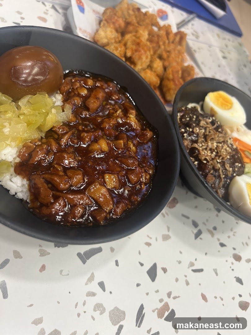Taiwanese Braised Pork Rice and Fried Chicken