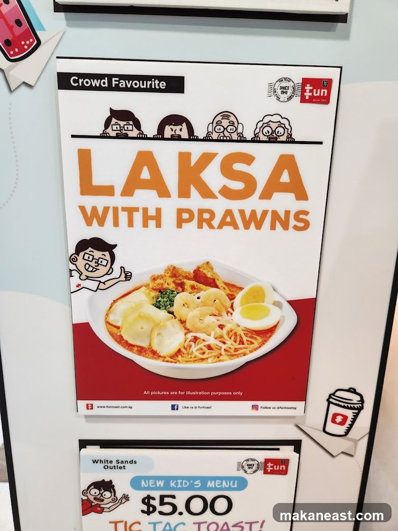 Laksa with Prawns Menu
