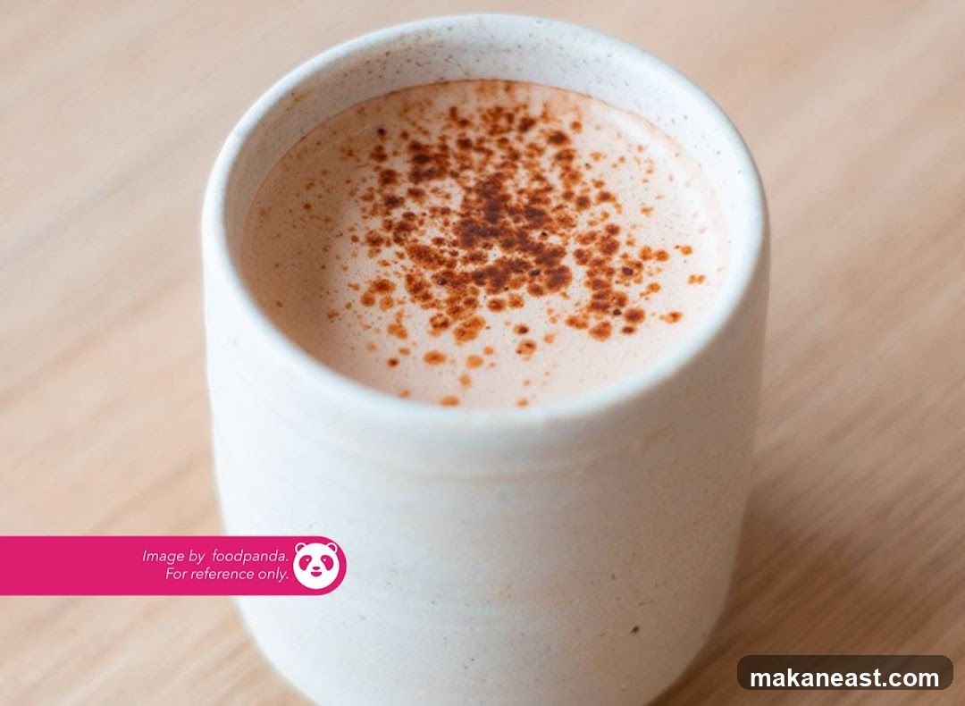 Hot Beverage with Cinnamon Dusting