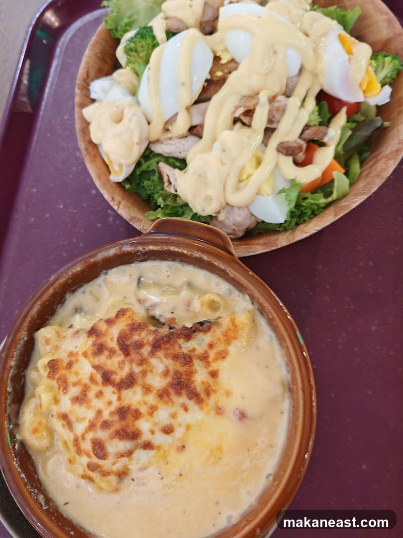 Macaroni and Cheese and Salad