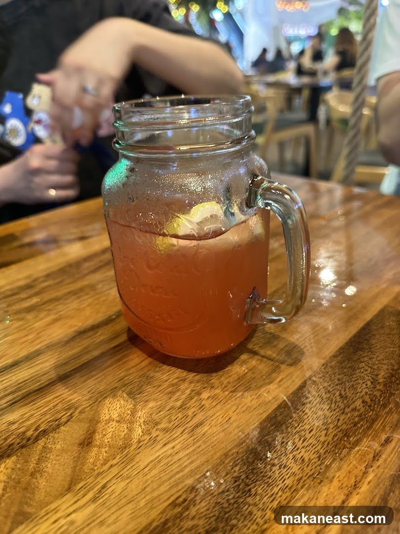 Pink Drink in a Mason Jar