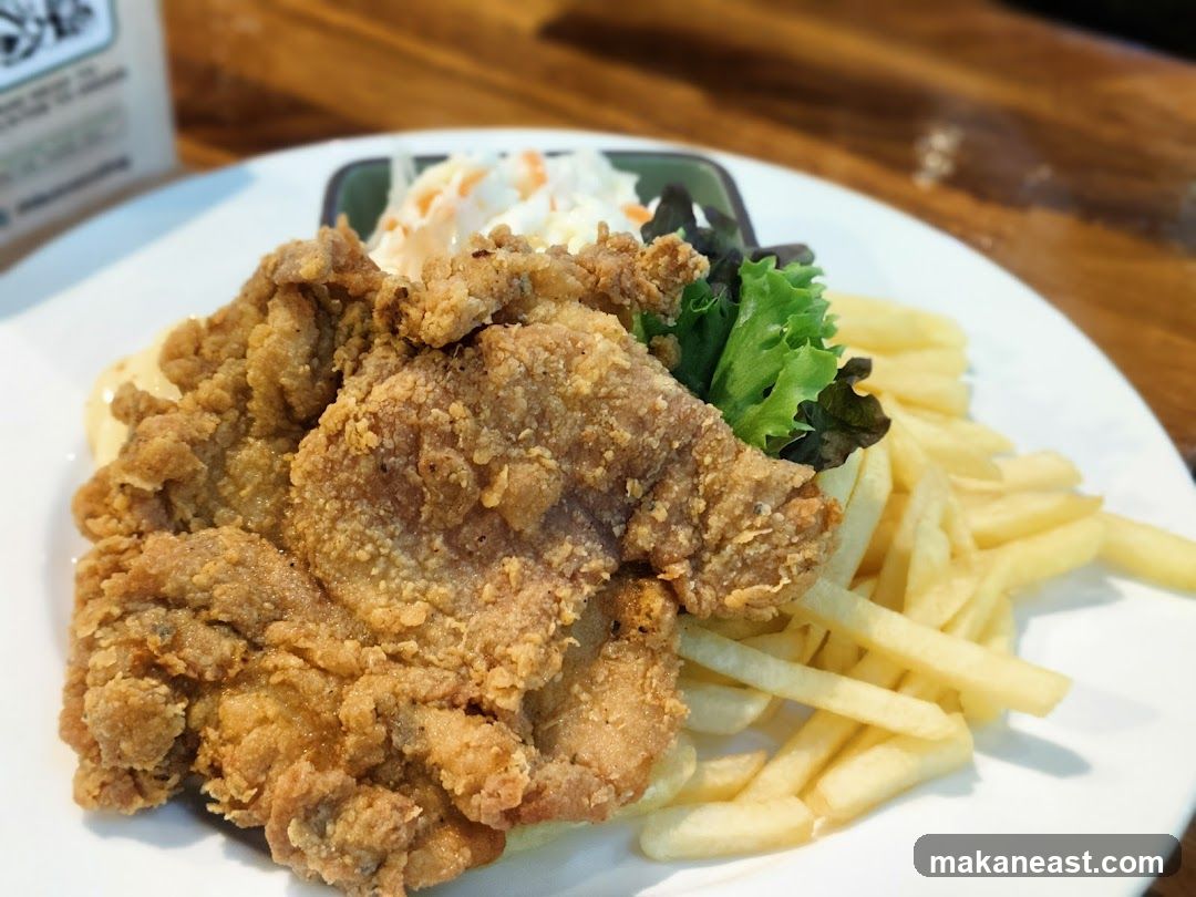 Fried Chicken with Fries and Coleslaw
