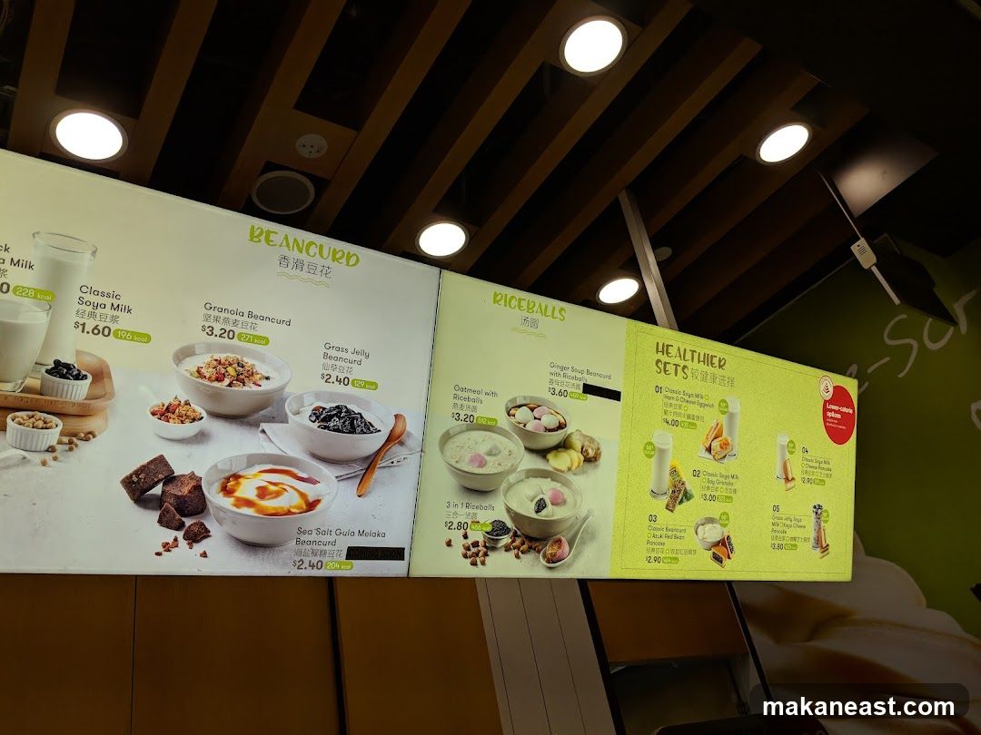 Beancurd and Riceballs Menu