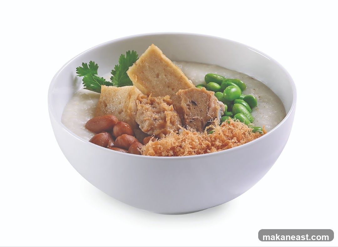 Congee with toppings