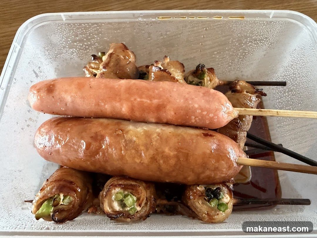 Skewers in a container