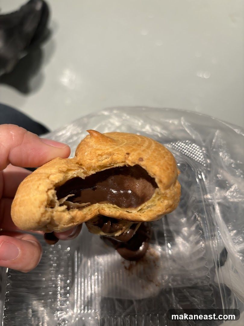 Chocolate cream puff