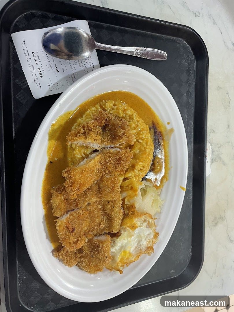 Curry Rice with Fried Chicken and Egg
