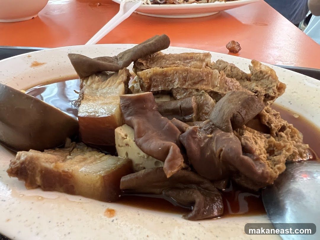 Braised Pork Belly and Intestines